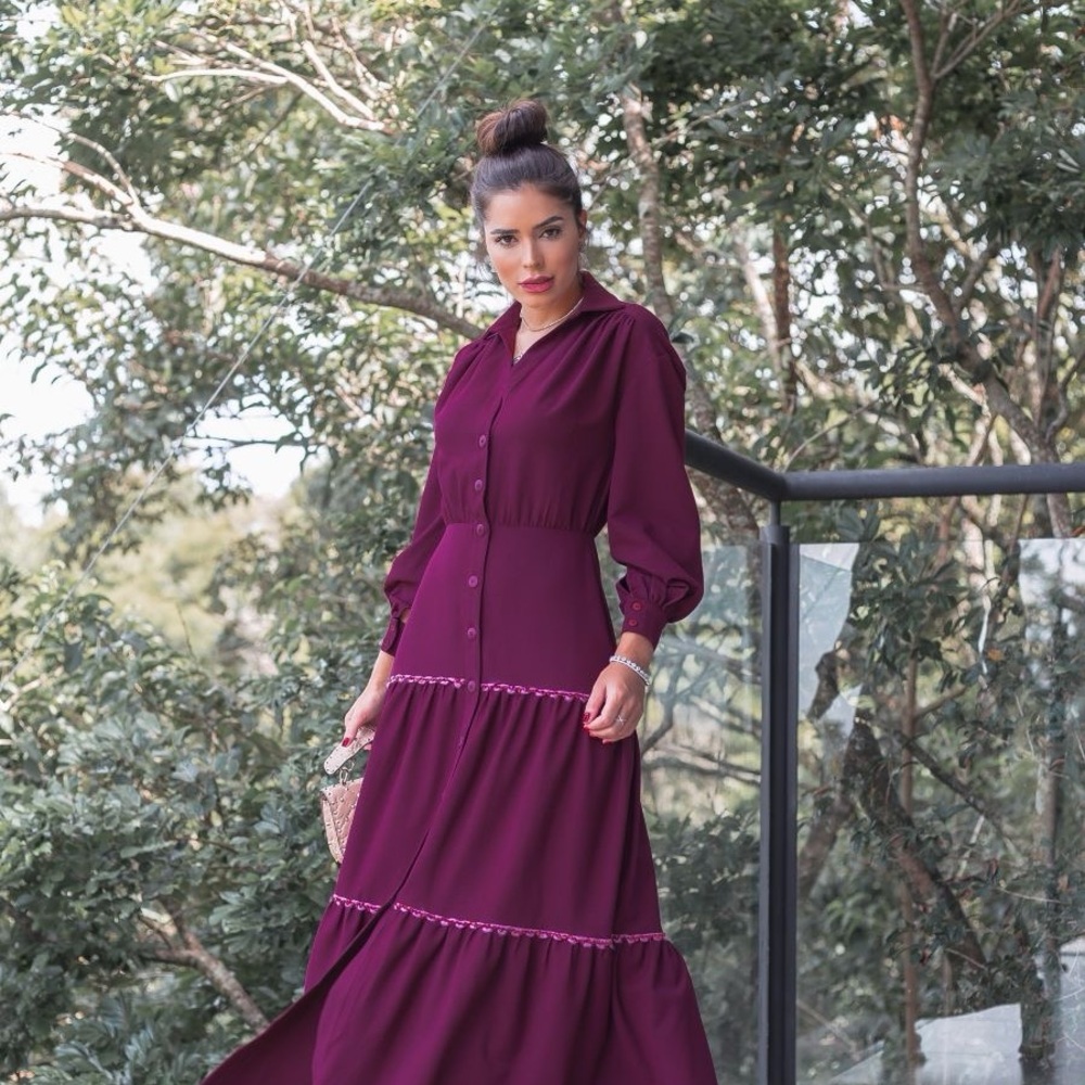 CELINE LONG CREPE DRESS